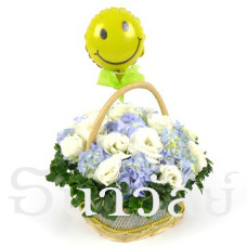 Smiley with flowers