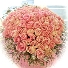 Valentine's day - Bouquet of 99 longstem pink roses